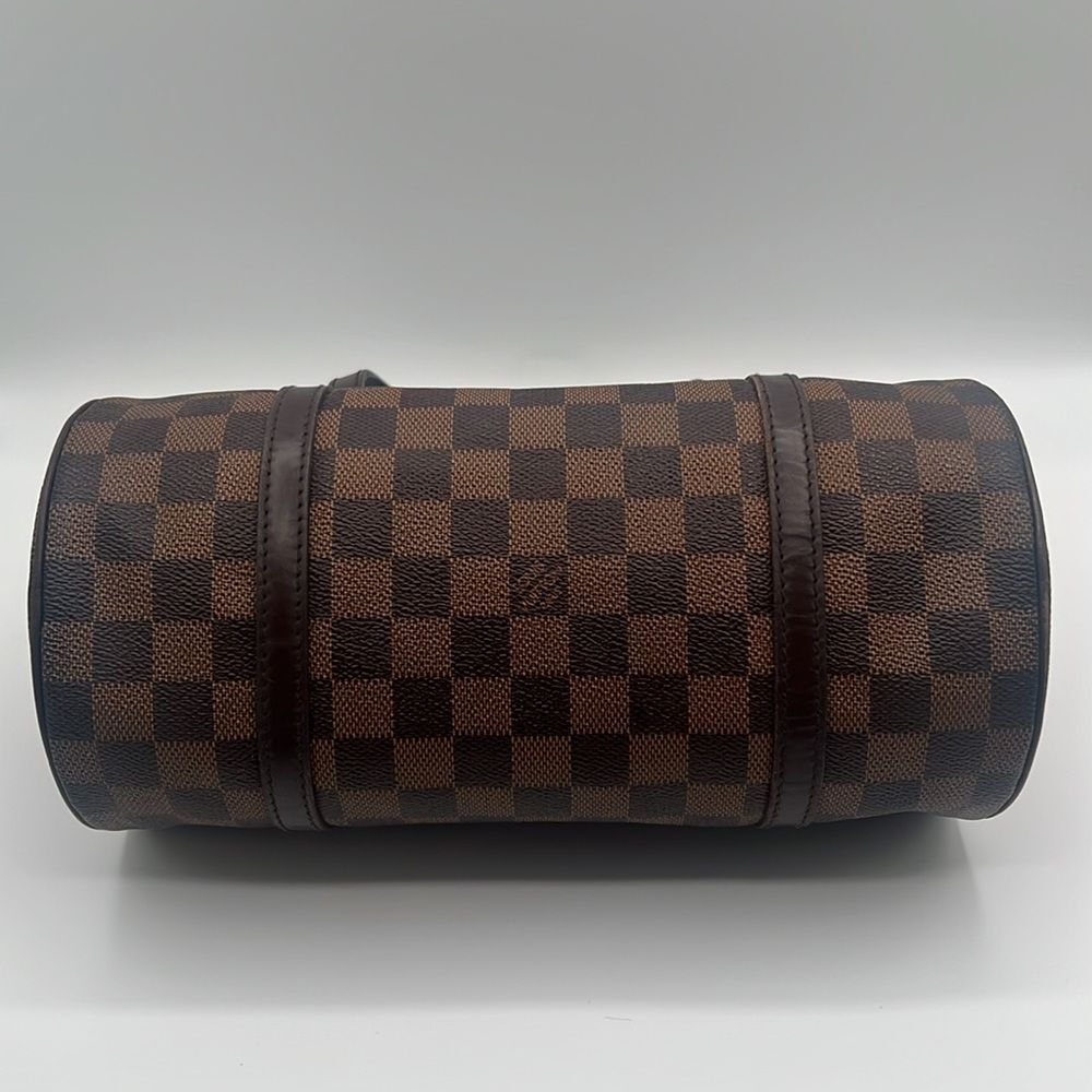 LOUIS VUITTON VINTAGE PAPILLON 26 DAMIER EBENE HANDBAG PURSE - Picture 10 of 14
